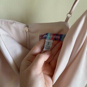 Blush Pink Bias Cut Urban Outfitters Slip Dress